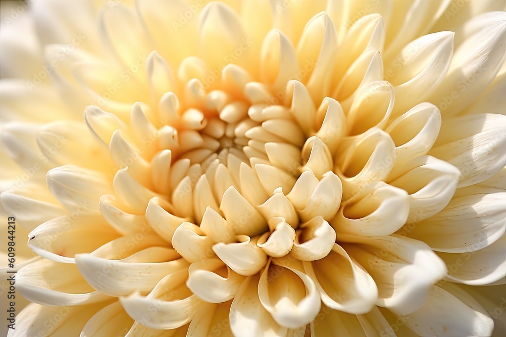 Portrait macro chrysanthemum flower with light exposure AI Generative Portrait macro chrysanthemum flower with light exposure AI Generative