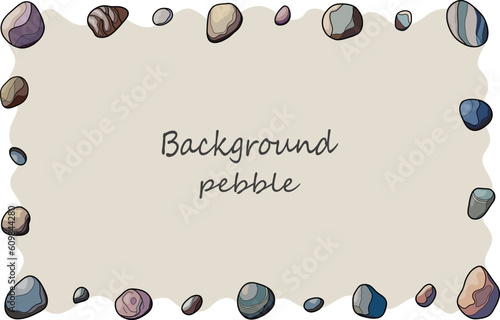 Sand background with sea pebbles