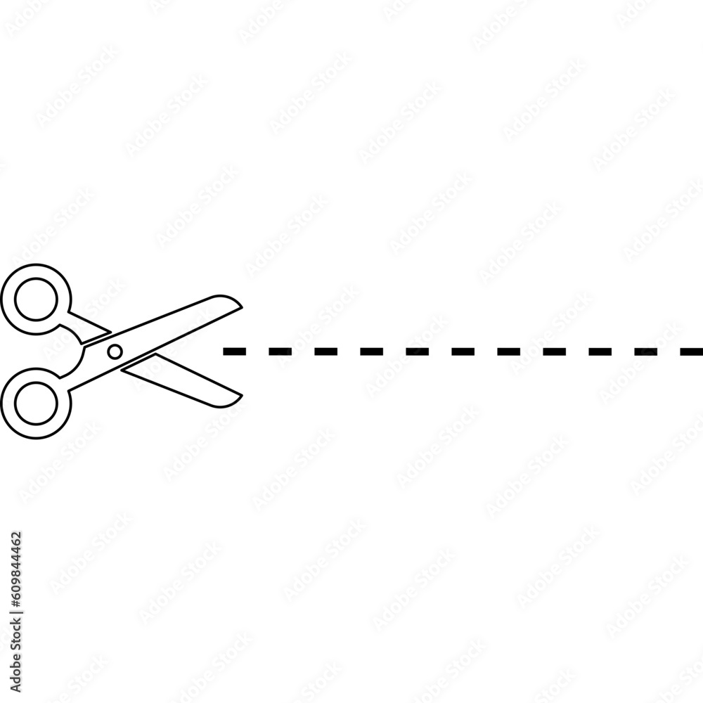 Scissors Cutting Line Scissors Cutting Line