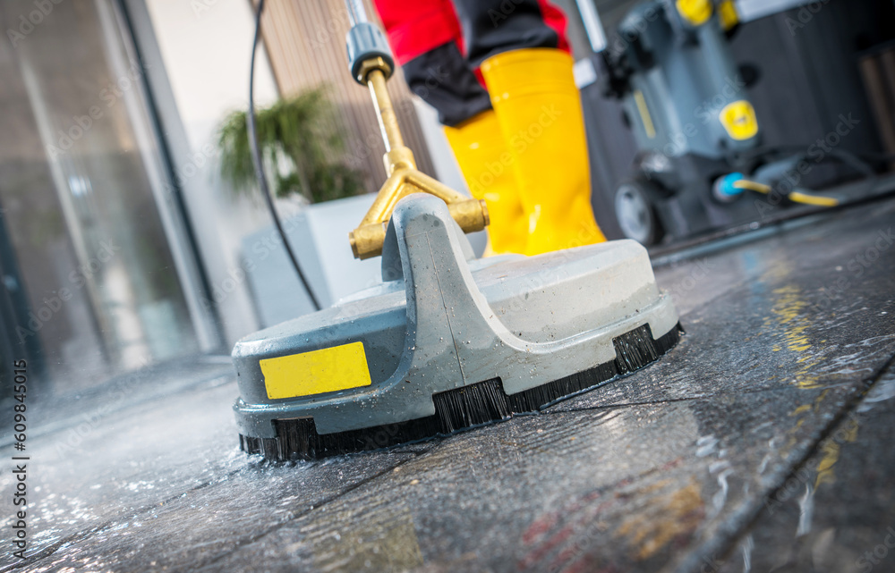 Fototapeta premium Pressure Washer Concrete Surface Cleaner Attachment