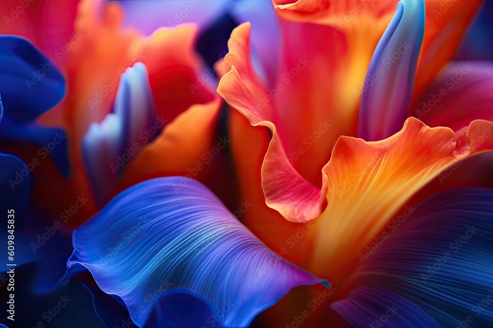 Portrait macro iris flower AI Generative Portrait macro iris flower AI Generative