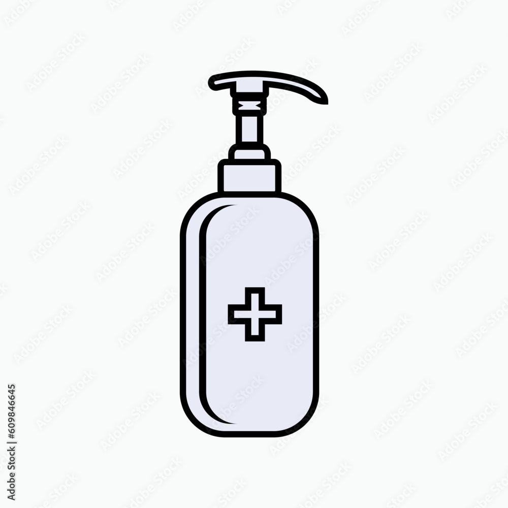 Antiseptic Icon. Cleaner, Liquid Soap Symbol - Vector Logo Template. Antiseptic Icon. Cleaner, Liquid Soap Symbol - Vector Logo Template.
