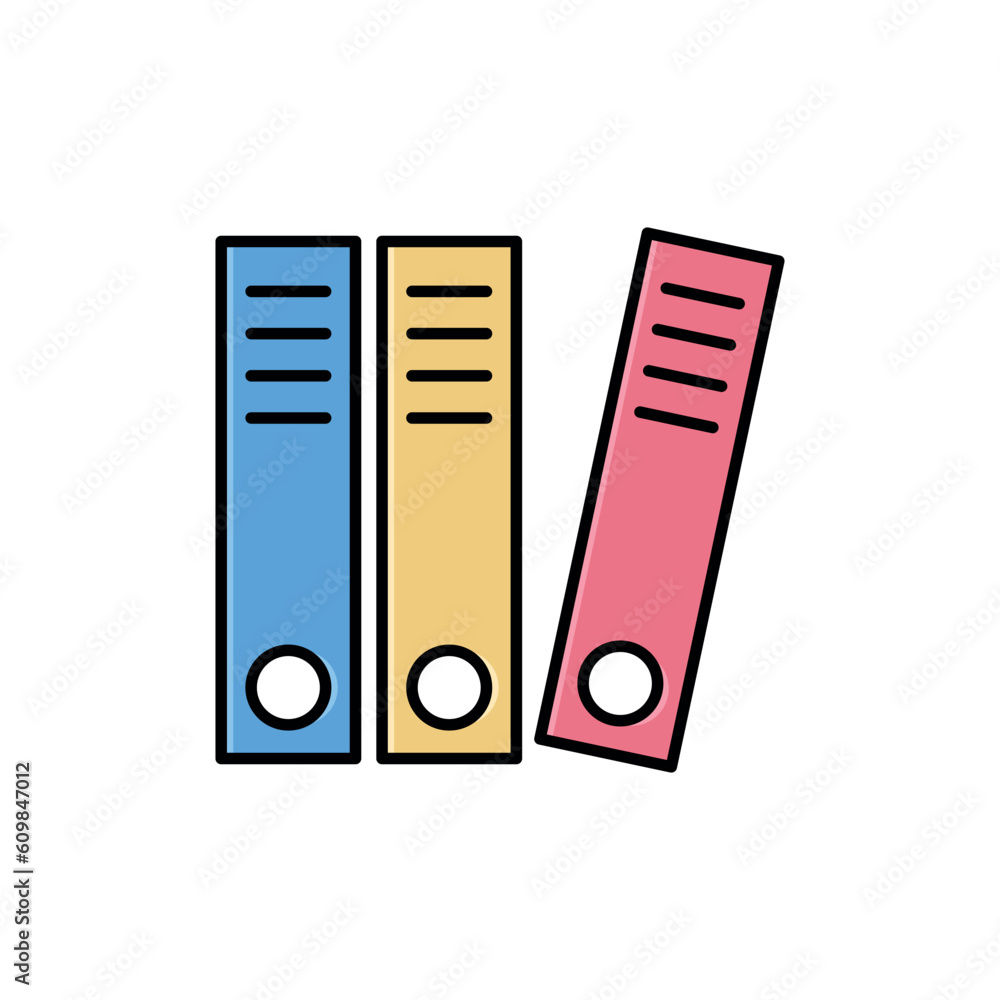 Binder Trendy Icon Vector Logo Template Binder Trendy Icon Vector Logo Template