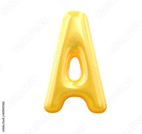 Letter A Gold Balloon 