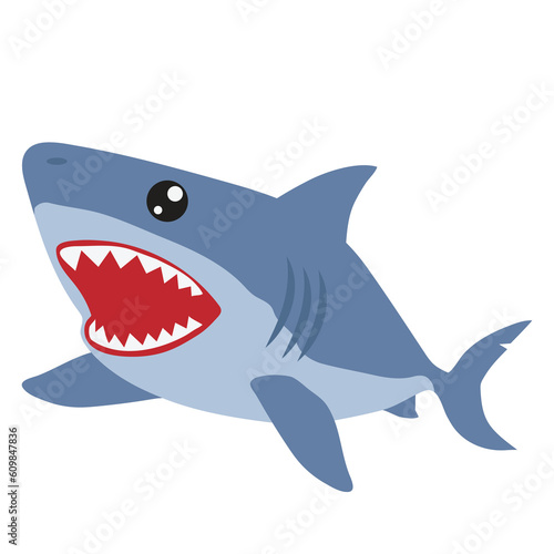 Shark fish  vector cartoon illustration
