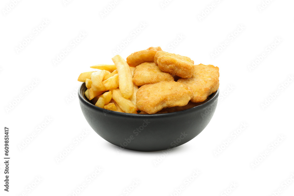 PNG, Concept of fast food - nuggets, isolated on white background PNG, Concept of fast food - nuggets, isolated on white background