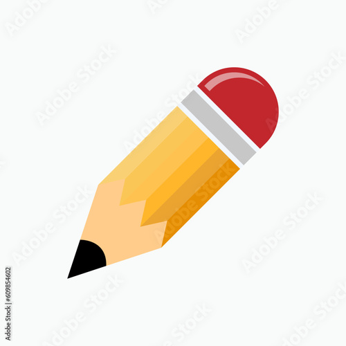 Colorful Pencil Icon. Write, Writting Tools. Stationery Symbol - Vector
