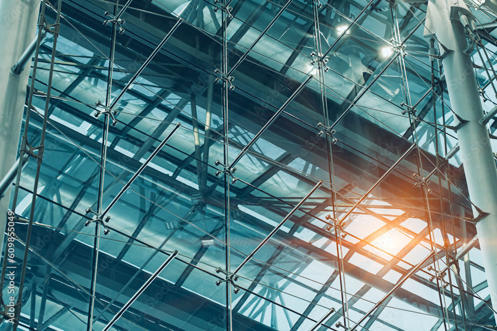Glass structure wall and roofing clear light through for modern building saving lighting energy cost. Glass structure wall and roofing clear light through for modern building saving lighting energy cost.