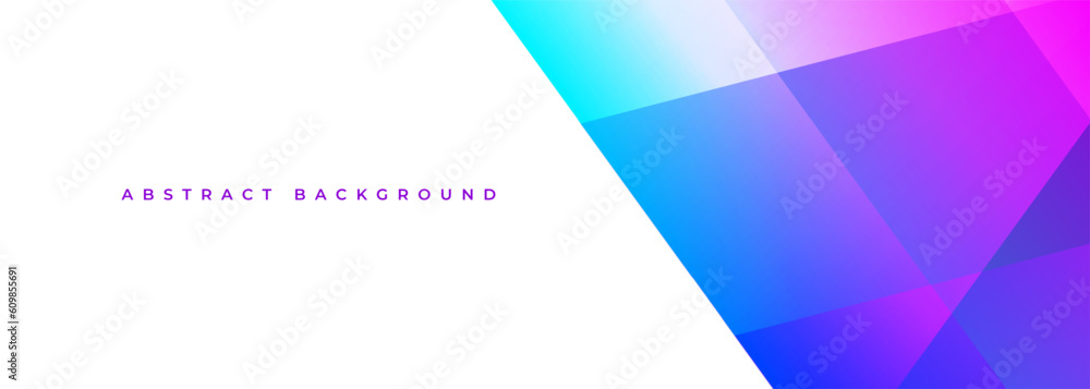 White vector abstract wide banner with blue and pink geometric shapes. White, pink and blue modern abstract background. Vector illustration White vector abstract wide banner with blue and pink geometric shapes. White, pink and blue modern abstract background. Vector illustration