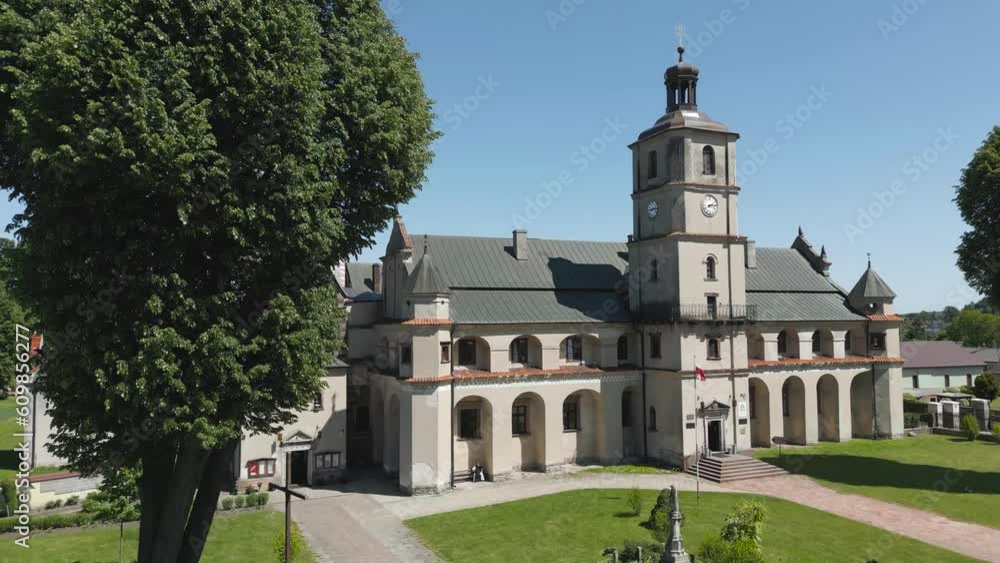 Cistercian Abbey in Wąchock. Aerial shots Cistercian Abbey in Wąchock. Aerial shots