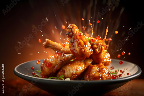 Fototapeta grilled chicken wings