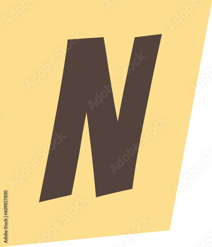 Anonymous Clippings Font N Letter