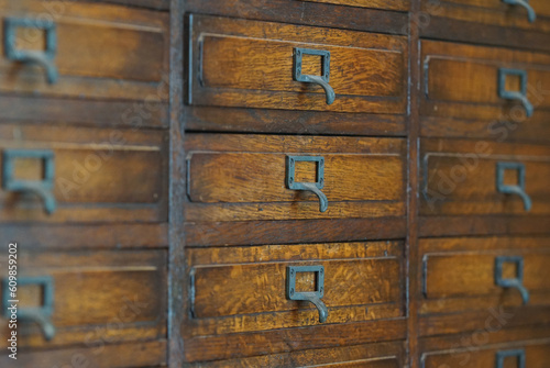 old wooden cabinet with drawers