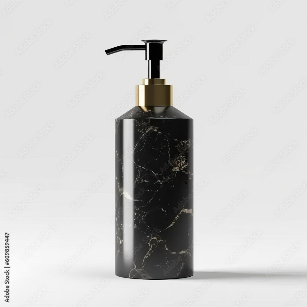 Obraz premium Portrait cosmetic bottle pump isolated on white AI Generative