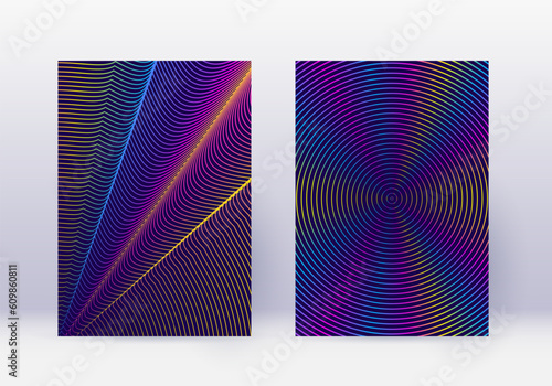 Cover design template set. Abstract lines modern b