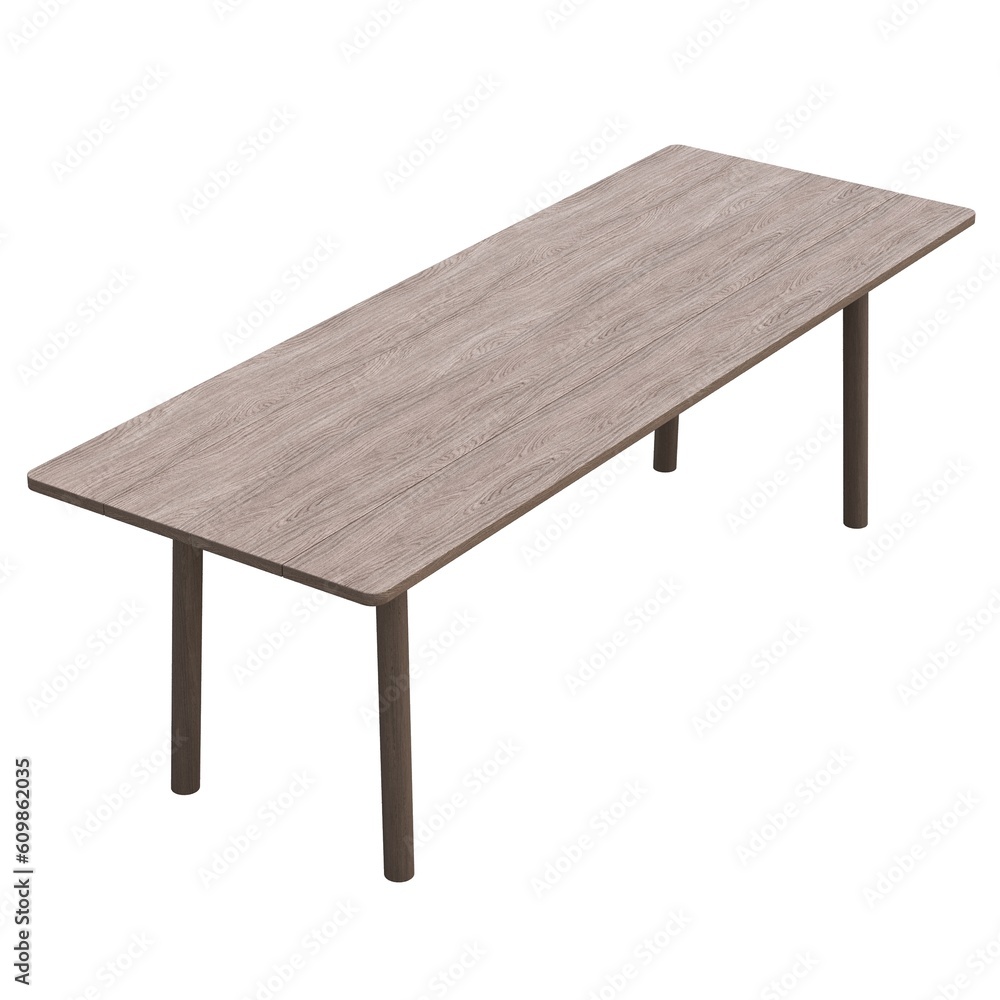 diner table isolated on white background, 3D illustration, cg render diner table isolated on white background, 3D illustration, cg render