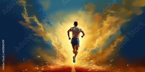 Start of runner running to success