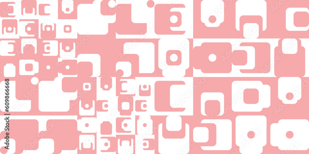 Abstract vector background made with simple geometric shapes. Mid century modern inspired seamless colorful pattern for fabrics, wallpaper, poster design, invitations and business cards. Abstract vector background made with simple geometric shapes. Mid century modern inspired seamless colorful pattern for fabrics, wallpaper, poster design, invitations and business cards.