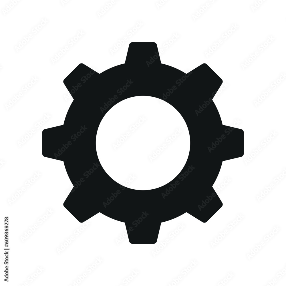 gear sign symbol vector glyph icon