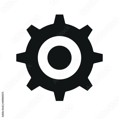 gear sign symbol vector glyph icon