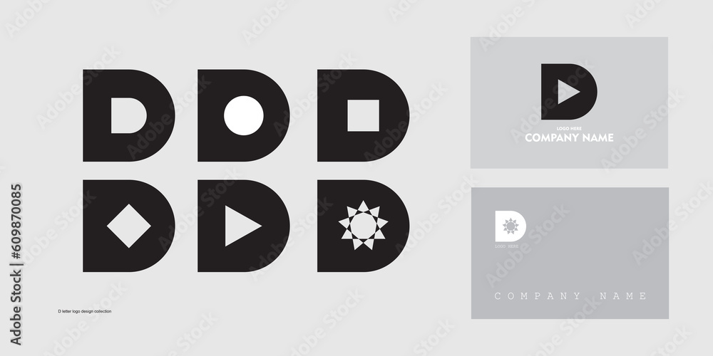 A collection of modern minimalist letter C symbol logo designs