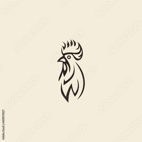 Rooster logo design vector illustration