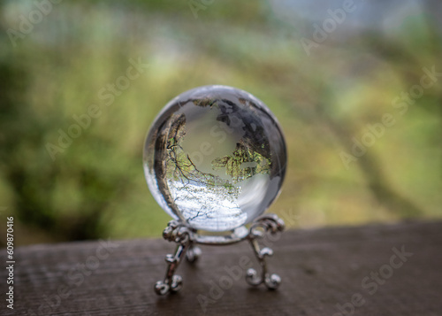 glass earth globe in forest © wlad074