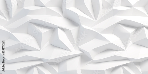 Fototapeta Naklejka Na Ścianę i Meble -  Abstract 3d white background, geometric pattern texture. Generative AI