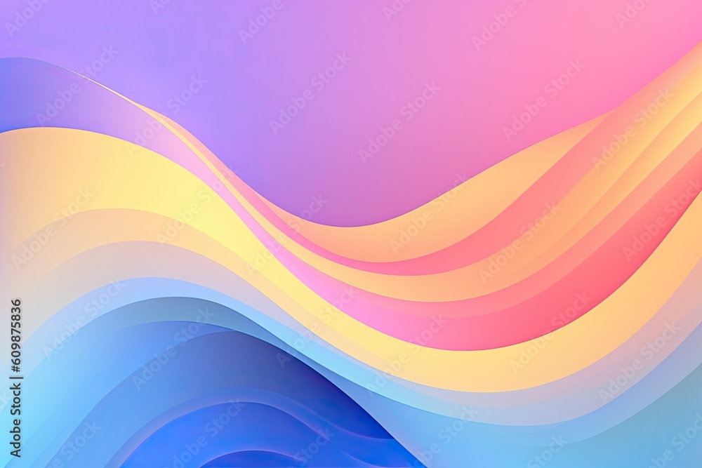 Fototapeta premium Abstract rainbow wave background. Generative AI