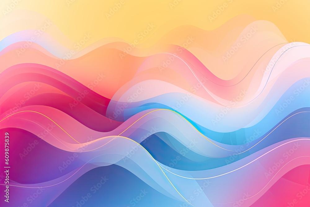 Abstract rainbow wave background. Generative AI Abstract rainbow wave background. Generative AI