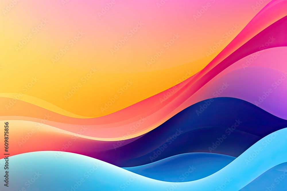 Abstract rainbow wave background. Generative AI Abstract rainbow wave background. Generative AI