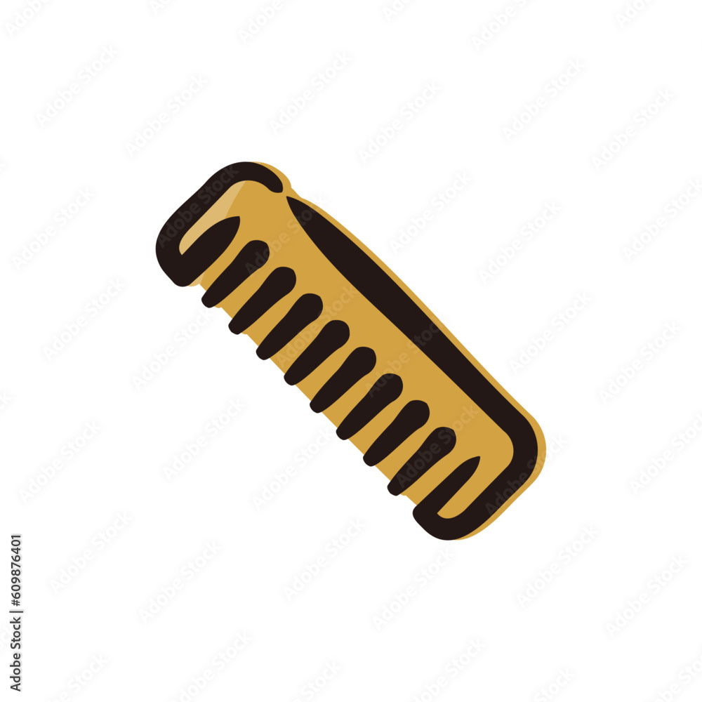 Barber comb - Barber icon/illustration (Hand-drawn line, colored version) Barber comb - Barber icon/illustration (Hand-drawn line, colored version)