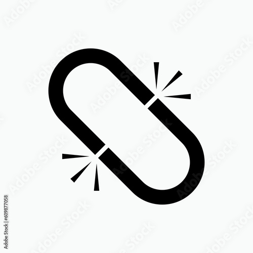 Disconnect Icon. Break, Unplugged Symbol - Vector