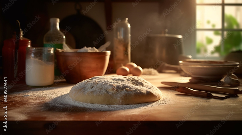 The Art of Pizza Making: Kneading Dough in a Warm and Realistic Ambiance The Art of Pizza Making: Kneading Dough in a Warm and Realistic Ambiance