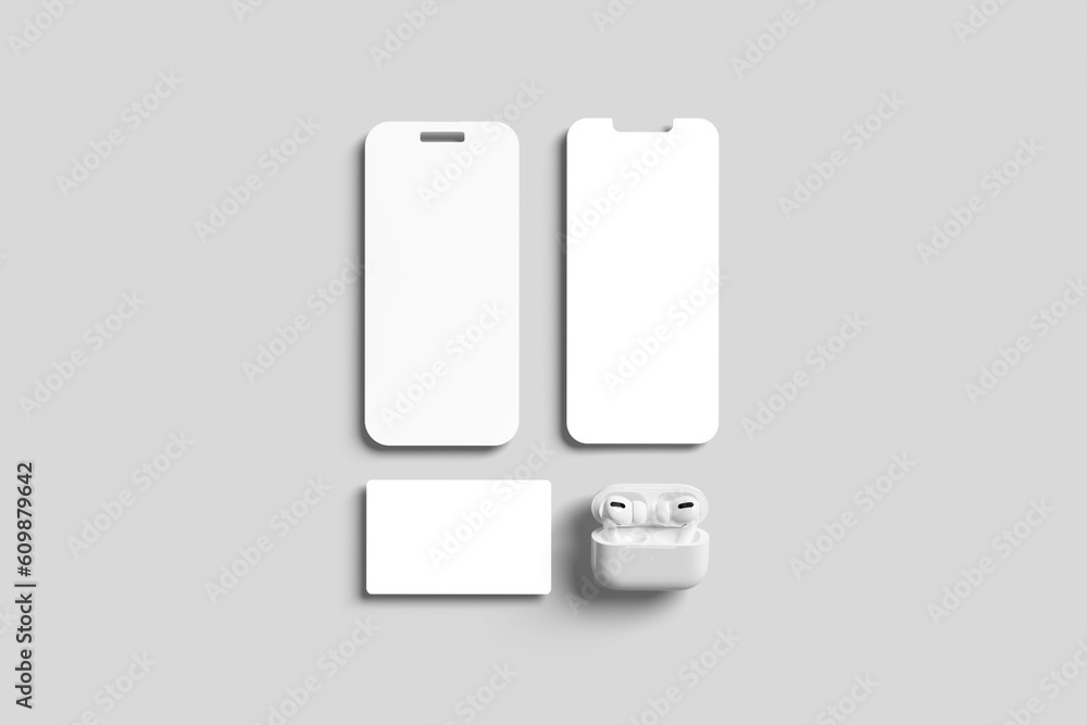 Screen and Debit Card Mockup for financial kit Screen and Debit Card Mockup for financial kit
