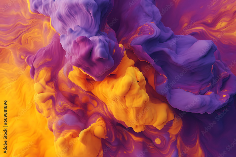Fototapeta premium gradient of soft purple yellow abstract texture. Generative ai.