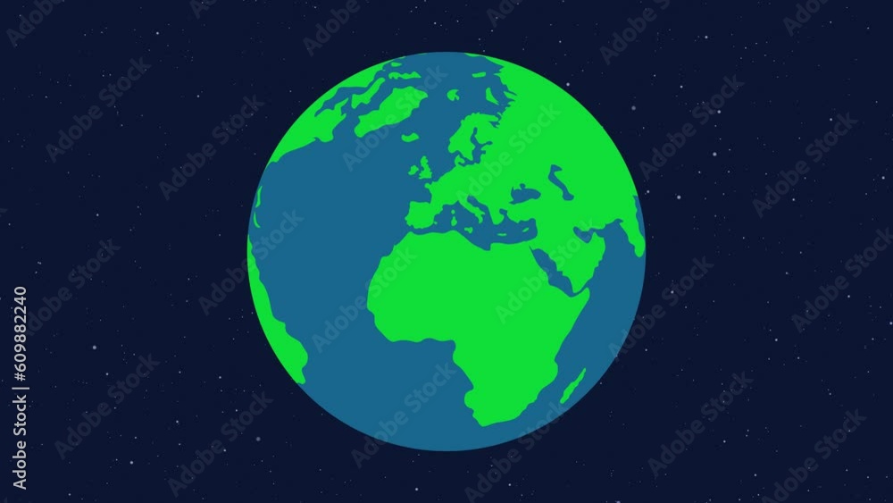 simple video animation planet Earth simple video animation planet Earth