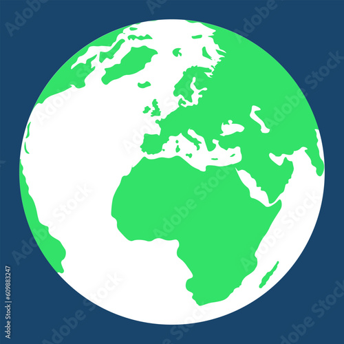 simple vector illustration green globus