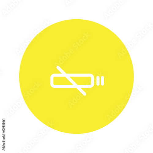 No Smoking Stop Solid Icon