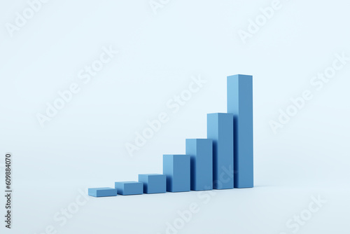 Valokuva Growing or increasing bar chart