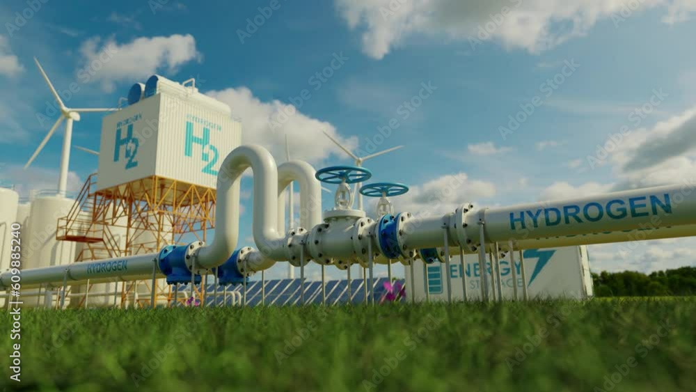 hydrogen pipeline of energy sector towards to ecology,carbon credit,Clean Energy,secure,carbon neutral,transformation,solar,power plant and energy sources balance to replace natural gas.4k hydrogen pipeline of energy sector towards to ecology,carbon credit,Clean Energy,secure,carbon neutral,transformation,solar,power plant and energy sources balance to replace natural gas.4k
