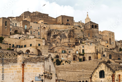 Panoramic cityscape of Matera Italy jewel of Basilicata - cave dwelling Sassi di Matera