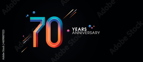 Wallpaper Mural 70 years anniversary vector icon, symbol, logo. Graphic background or card Torontodigital.ca