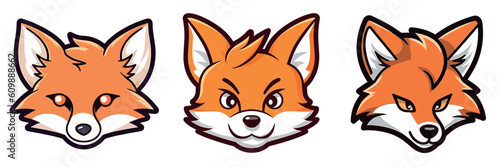 Cute cartoon fox image vector illustration