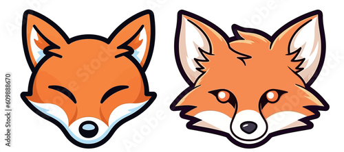 Cute cartoon fox image vector illustration