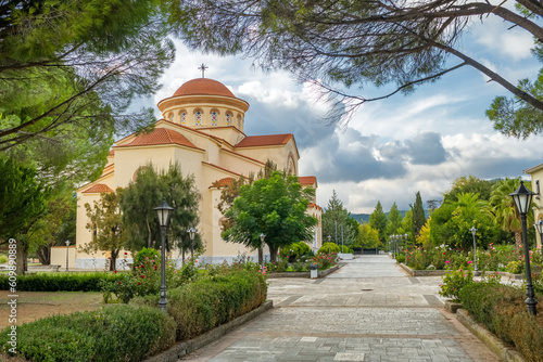 Monastery of Agios Gerasimos on Kefalonia island, Greece photo