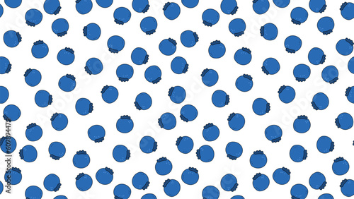 Blueberries pattern illustration. Simple seamless wallpaper.
