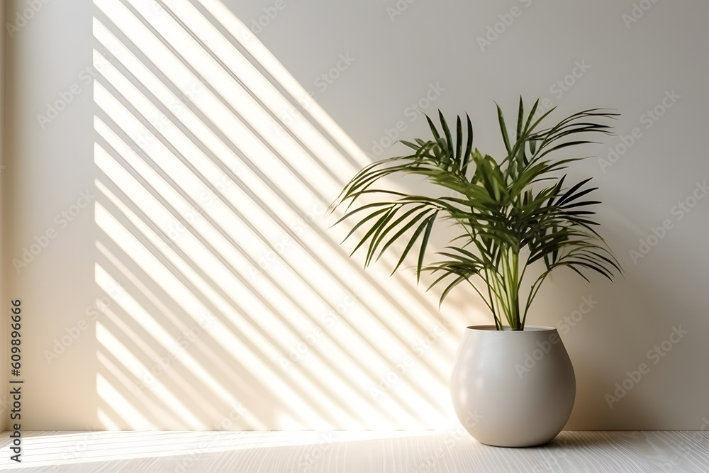Plant, tree, vegetation in the white minimal clean room. Generative ai. Plant, tree, vegetation in the white minimal clean room. Generative ai.
