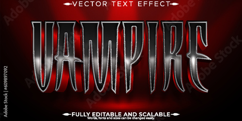 Vampire text effect, editable horror and scary text style