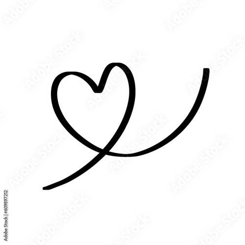 Heart hand drawn 